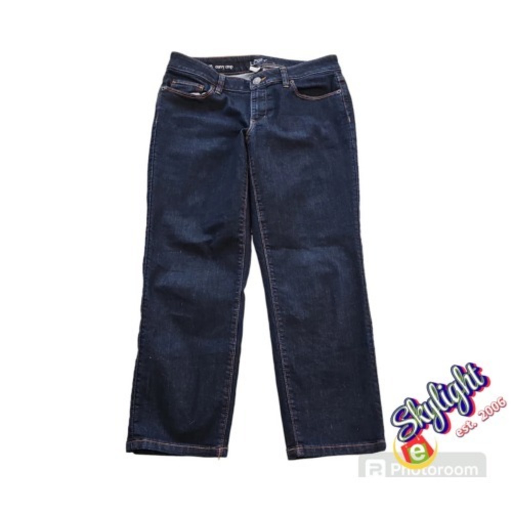 Loft Womens Blue Cropped Ann Taylor Low Rise Curvy Denim Jeans Size 28/6